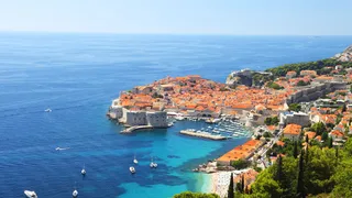 Road trip through Croatia: the port city of Dubrovnik on the coast of Croatia