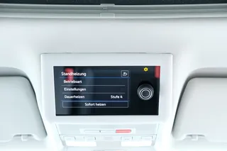 Operation panel in a VW camper, by which you can adjust the heating. Find out more about Camper Heating here.