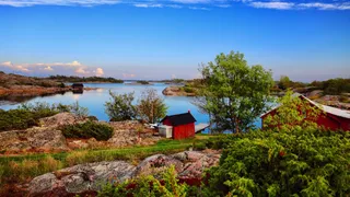 A typical lake in Finland amidst nature