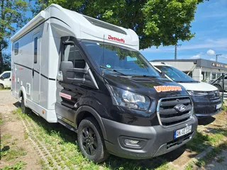 Dethleffs Just Go T6815 EB motorhome, viewed from the front