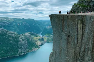 The Preikestolen over the Lysefjord.