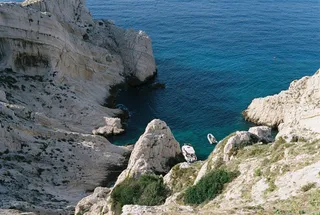 Two boats in the sea on the French Riviera or French Riviera. The French Riviera is almost the last stop on our motorhome tour France.